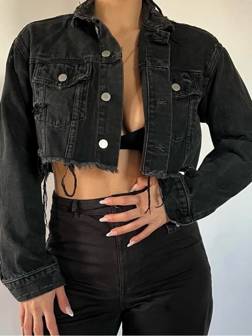 Urban Outfitters Cropped Trucker Jacket